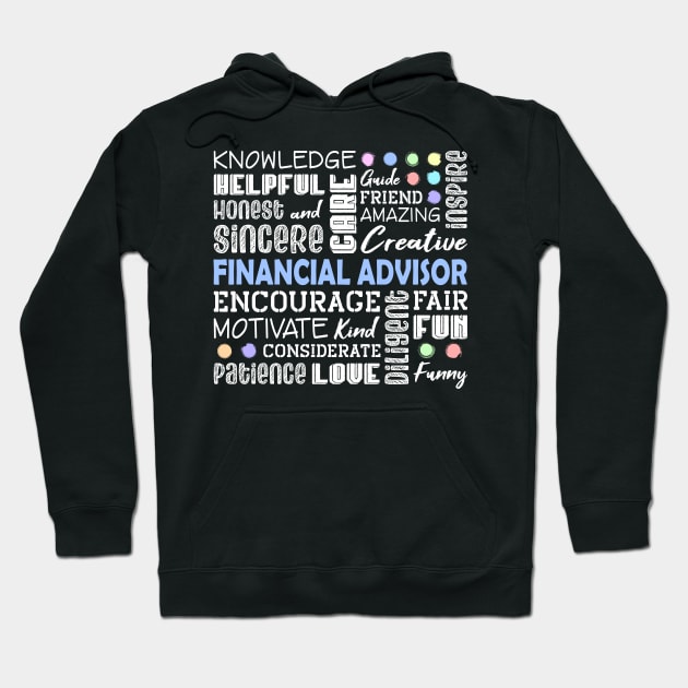 Financial Advisor Love Words Hoodie by White Martian